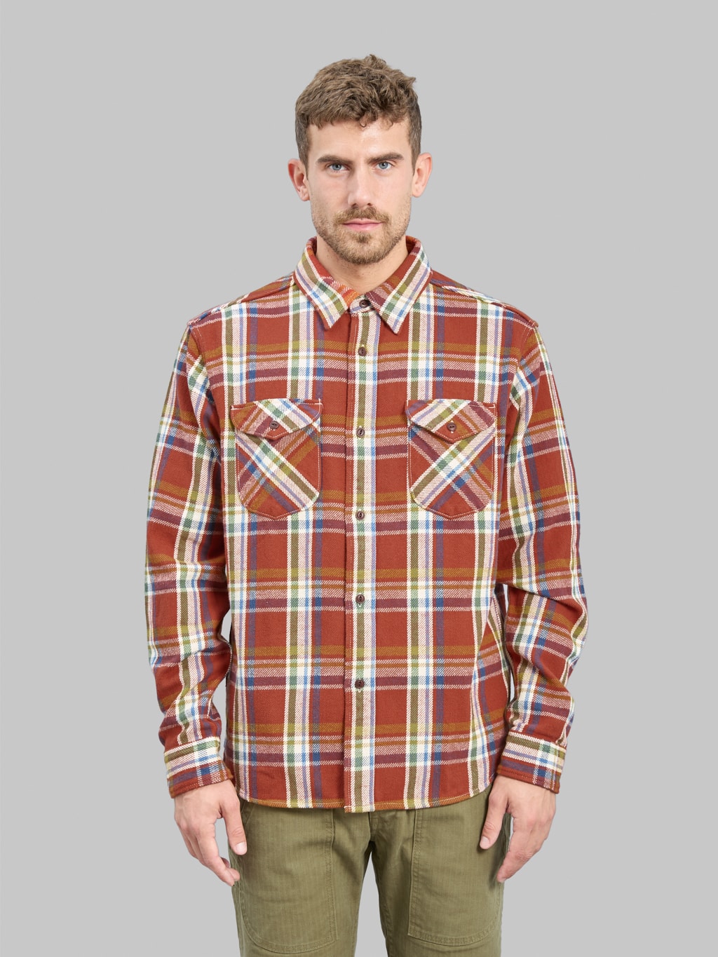 UES Heavy Flannel Shirt Red