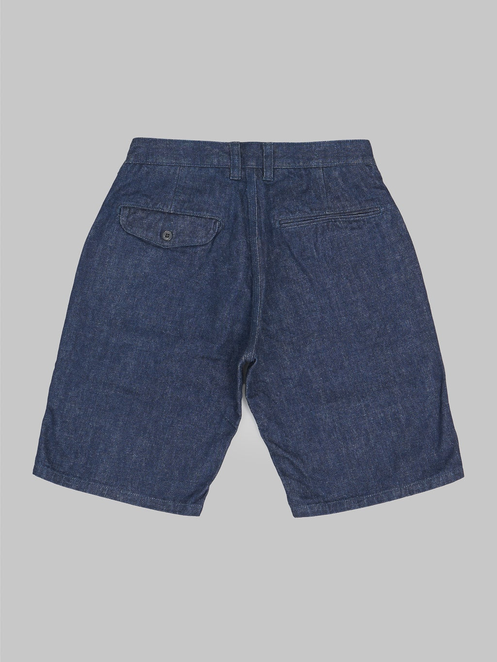 ues denim indigo short pants back details