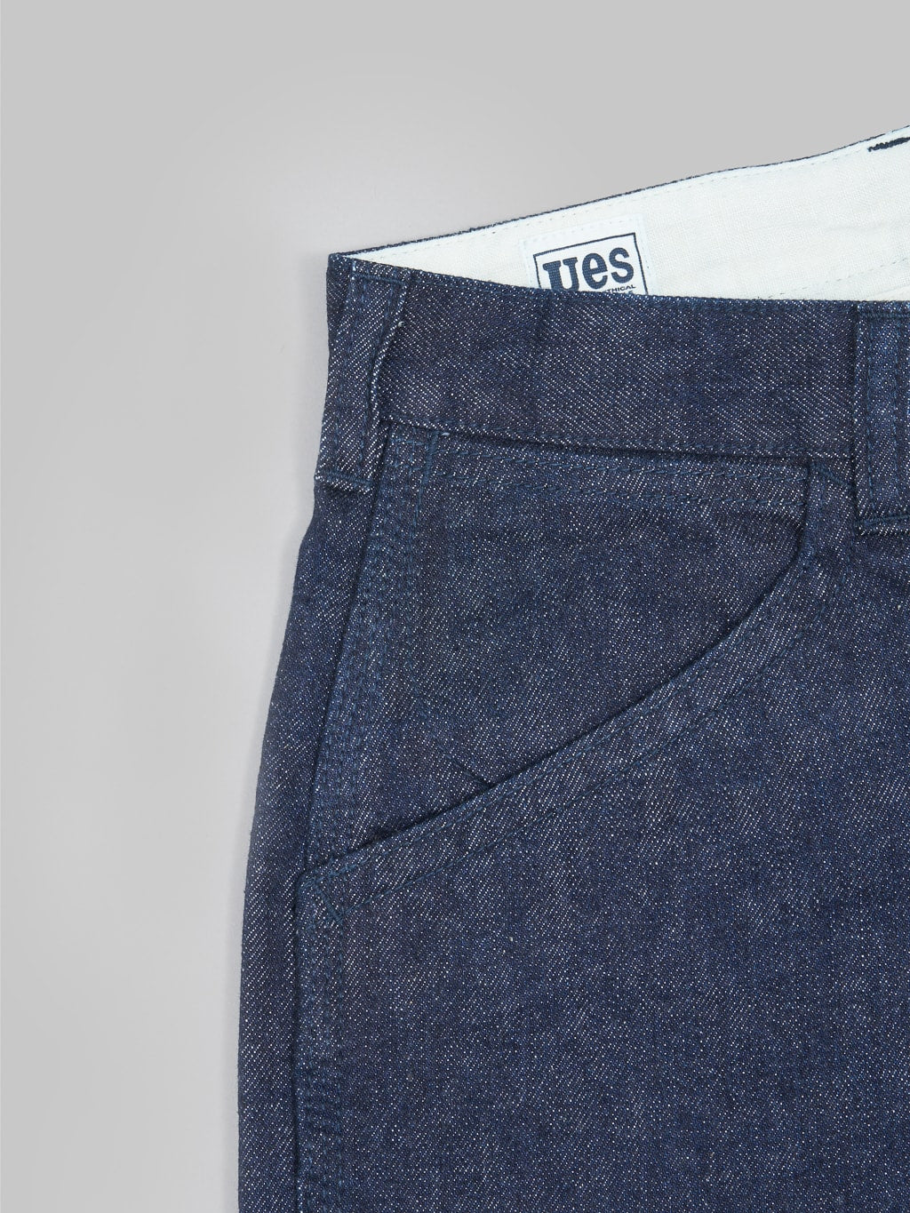 ues denim indigo short pants front pocket