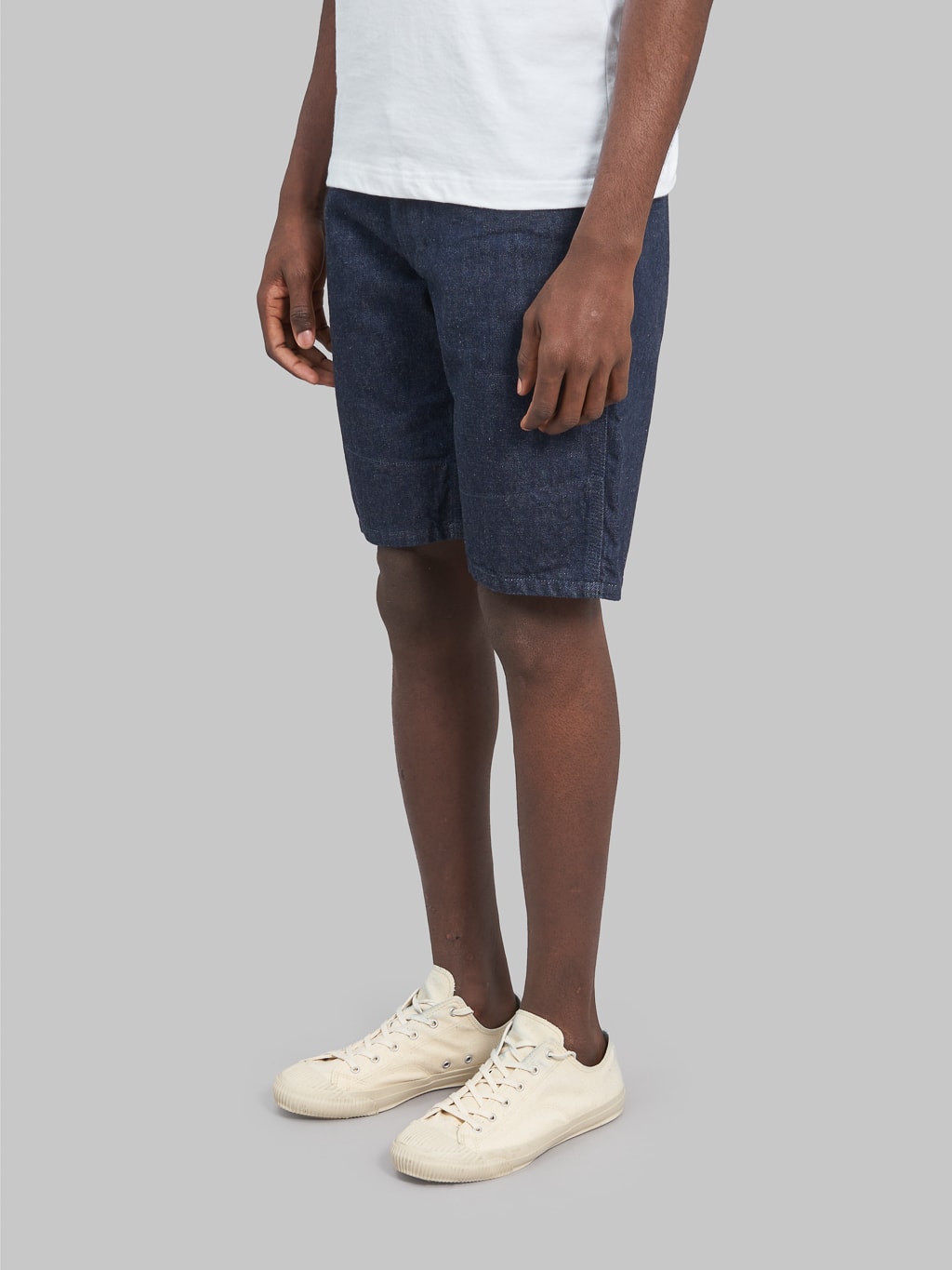 ues denim indigo short pants side fit