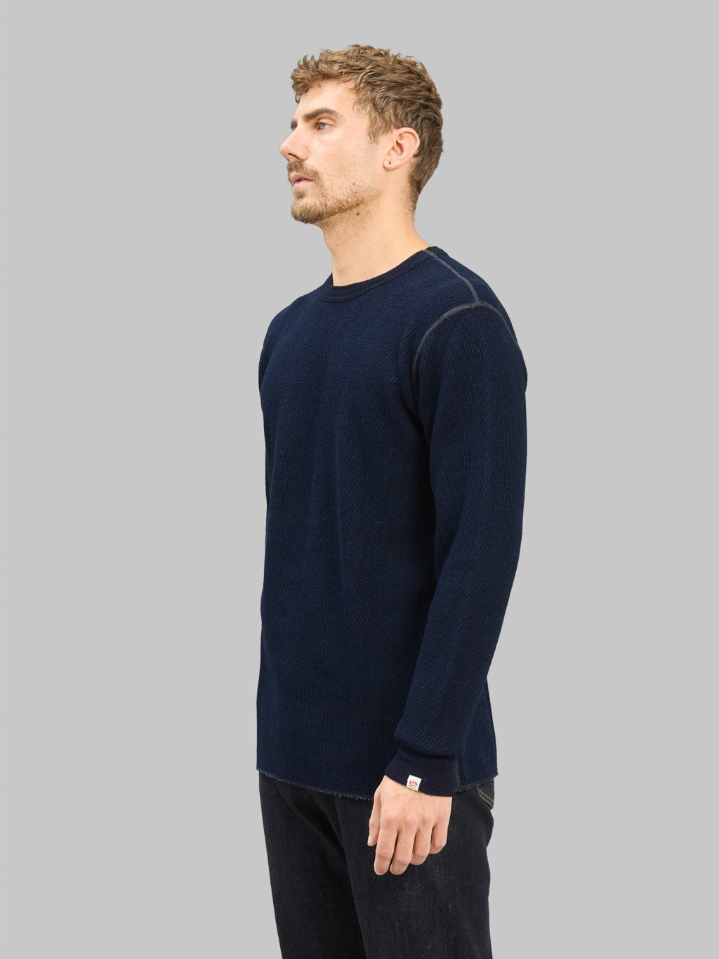 UES Double Honeycomb Thermal TShirt Indigo side fit