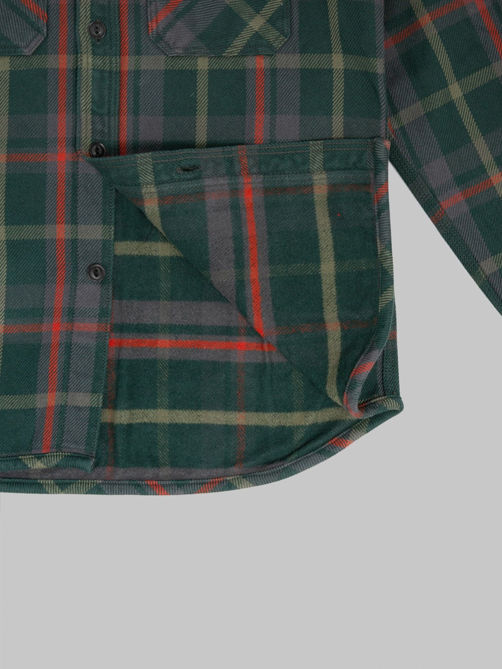 UES Extra Heavy Flannel Shirt Green