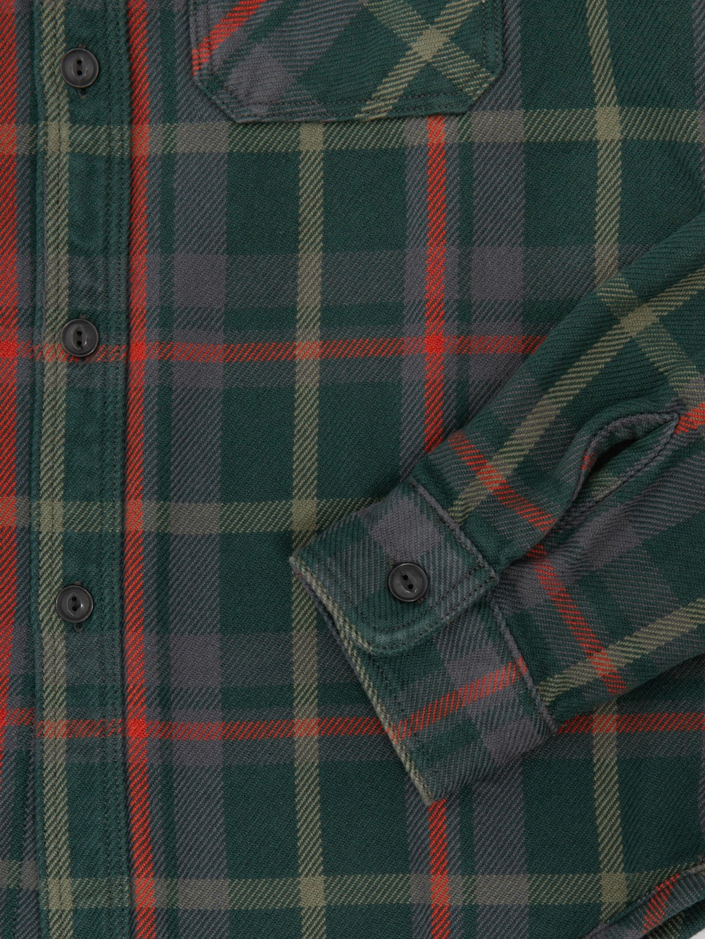 UES Extra Heavy Flannel Shirt Green