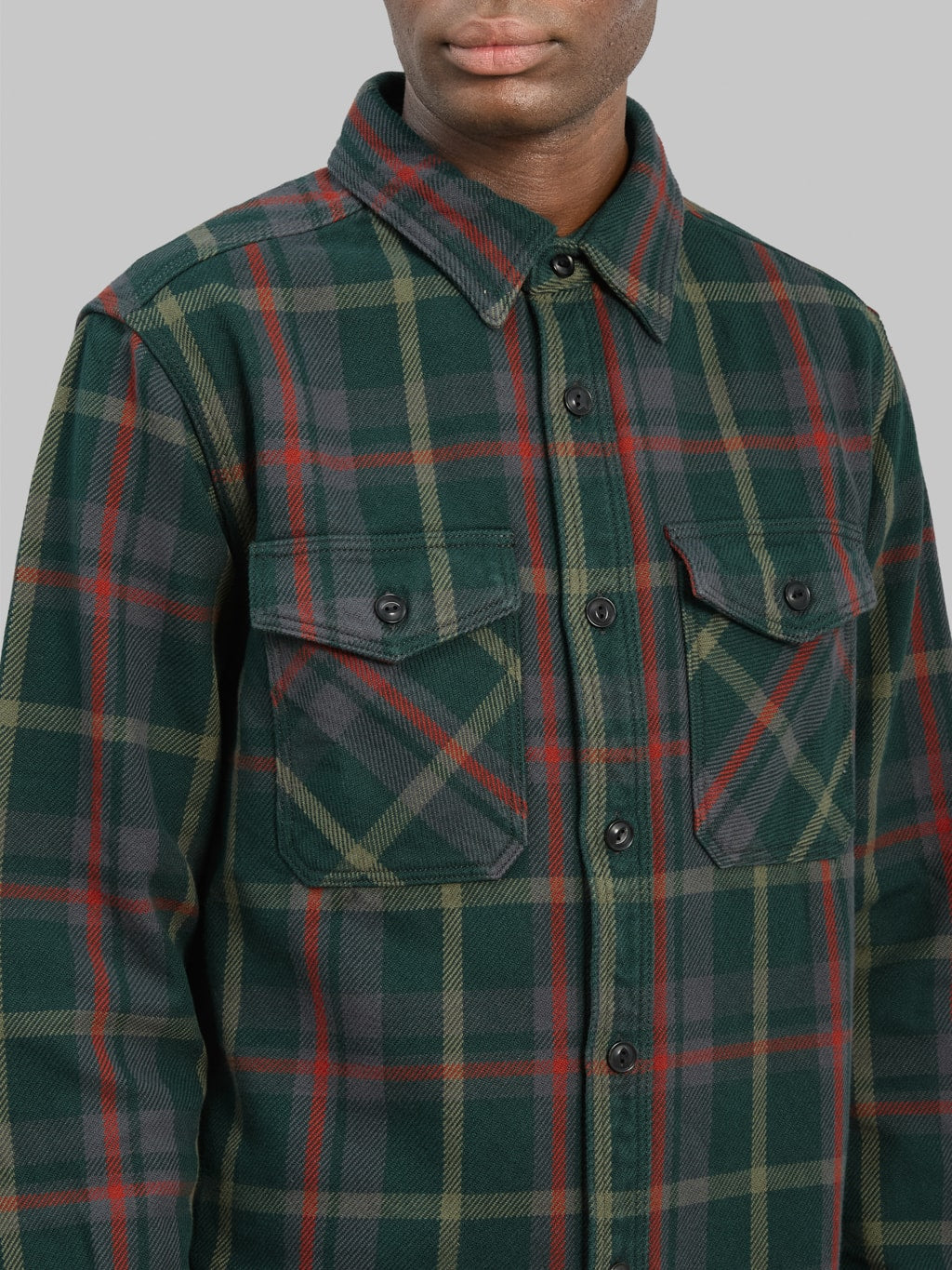 UES Extra Heavy Flannel Shirt Green