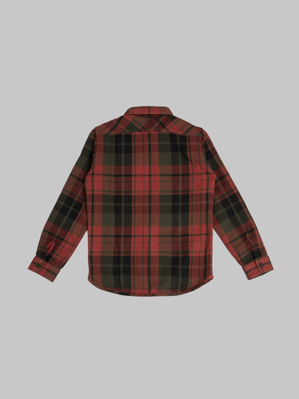 UES Extra Heavy Flannel Shirt Red back p