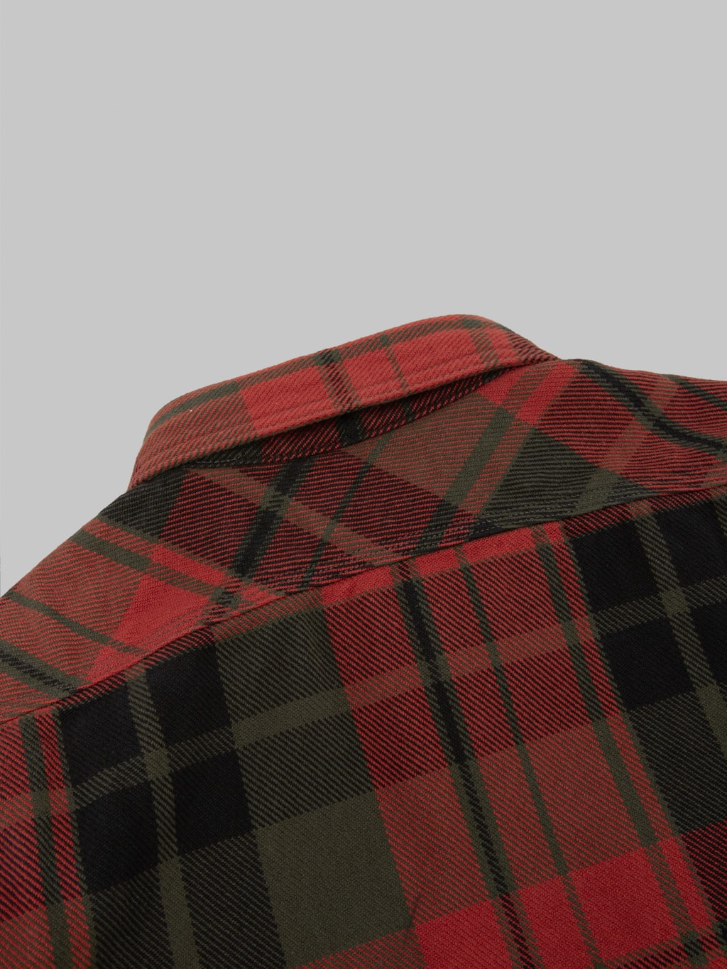 UES Extra Heavy Flannel Shirt Red back collar