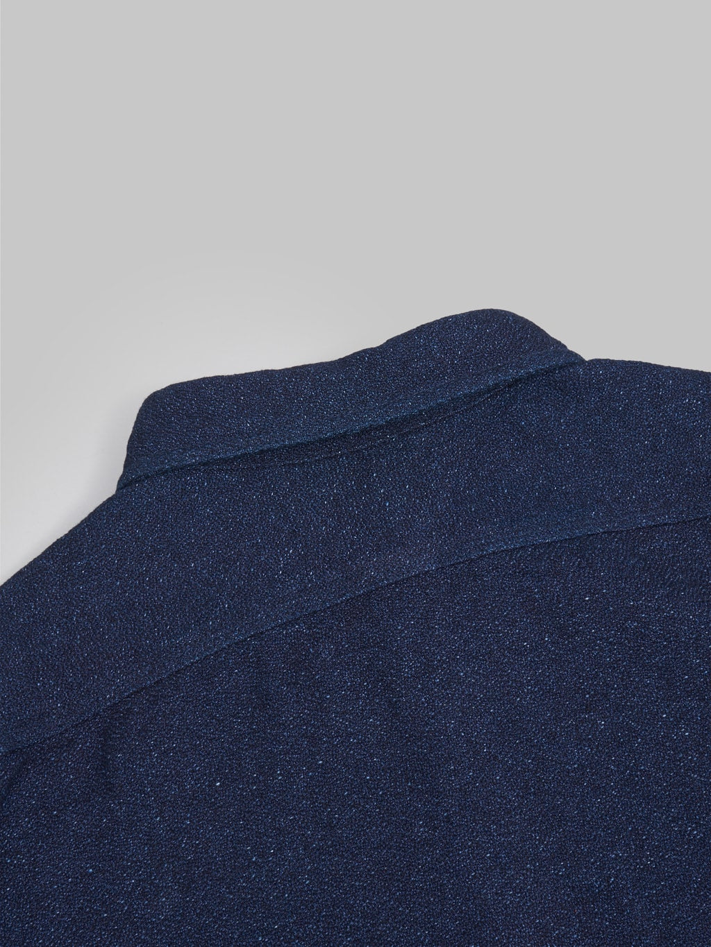 ues indigo extra heavy amundsen flannel shirt back collar