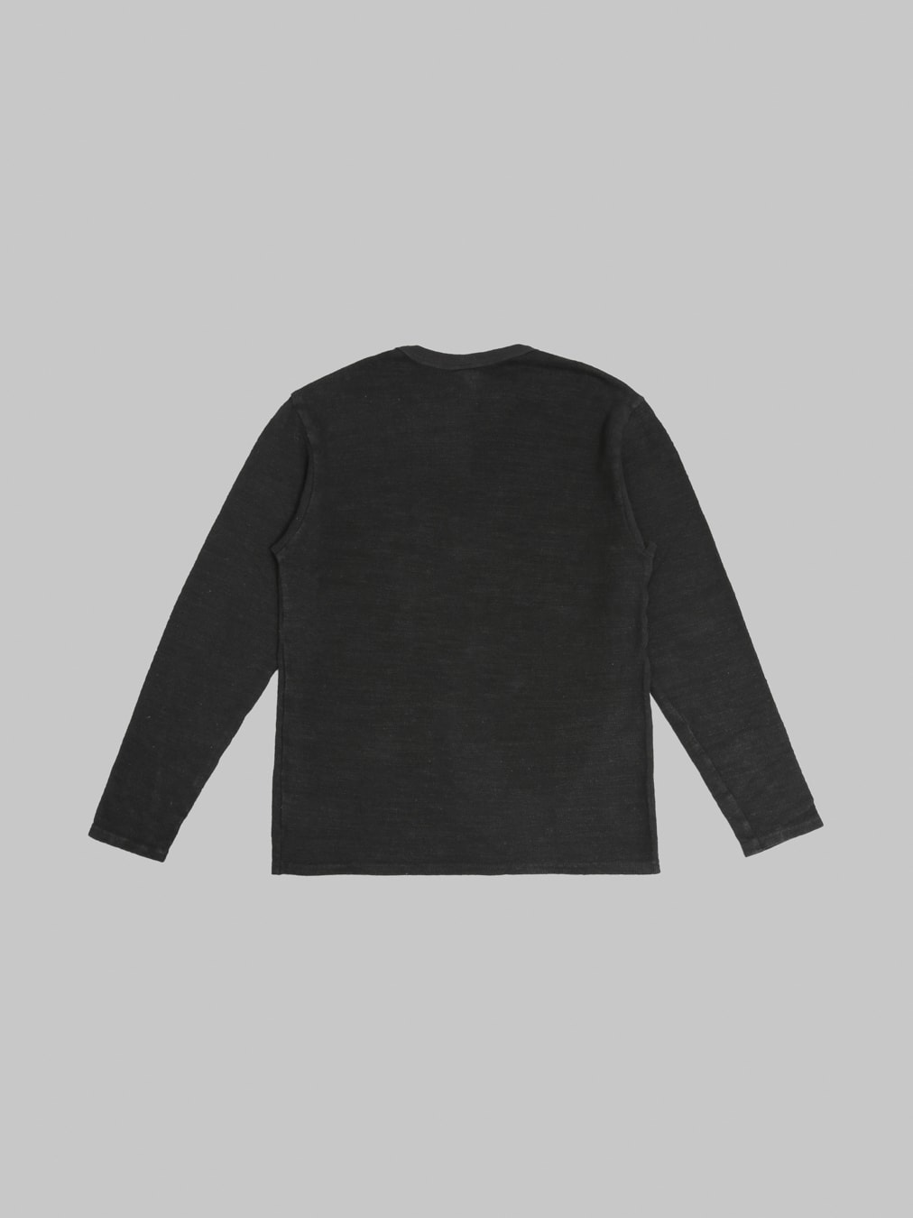 UES 100 Linen Long Sleeve TShirt Black back