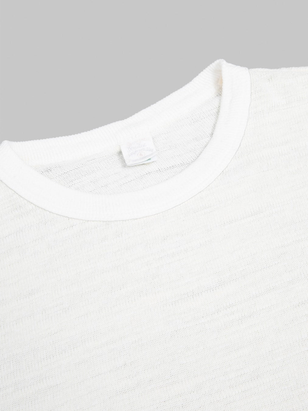 UES 100% Linen Long Sleeve T-Shirt White