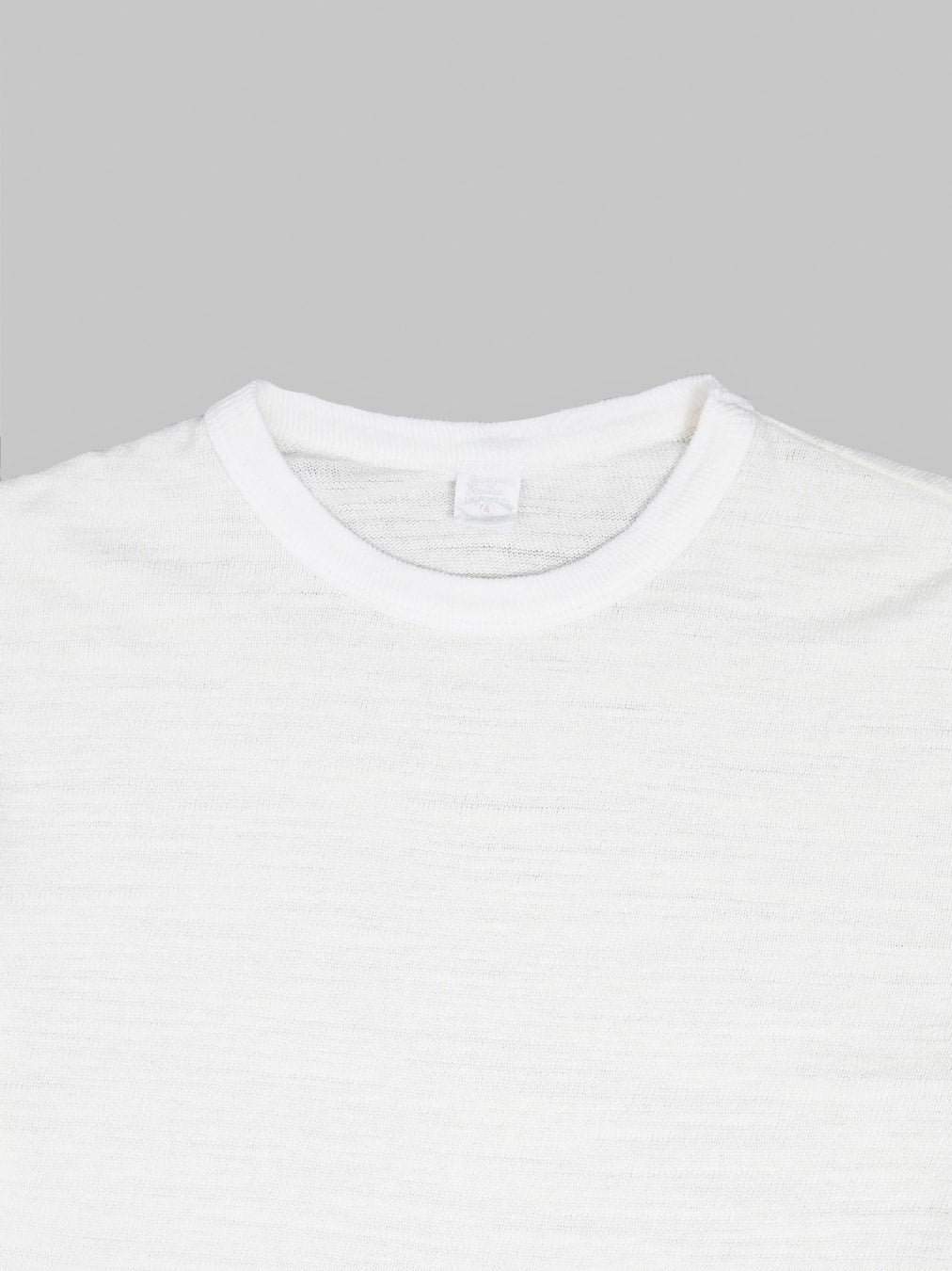 UES 100% Linen Long Sleeve T-Shirt White