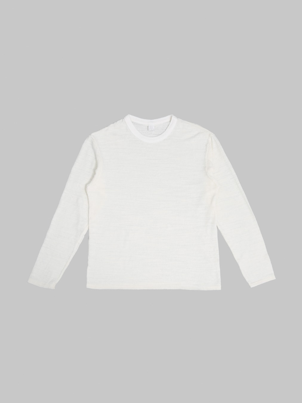 UES 100% Linen Long Sleeve T-Shirt White