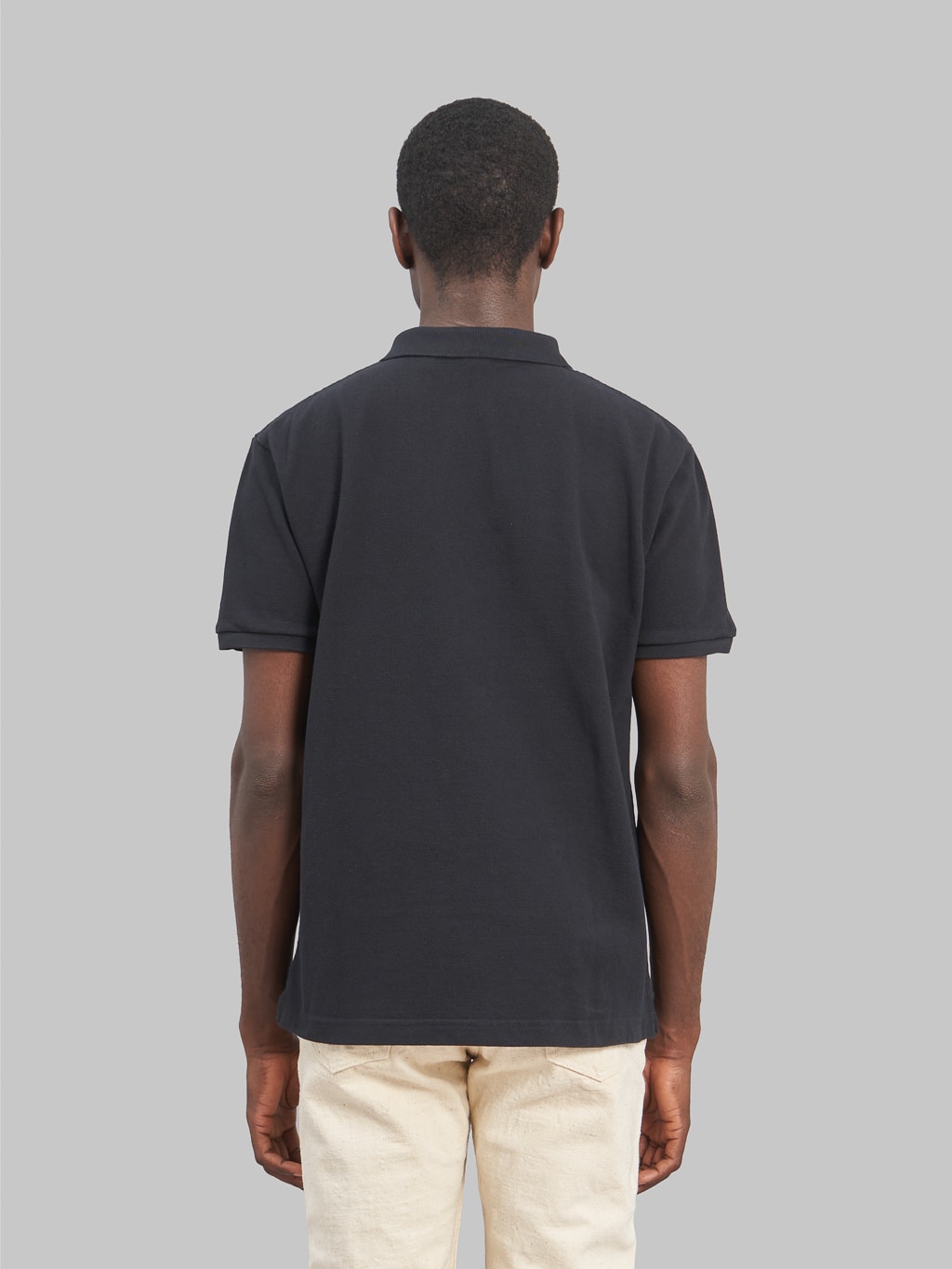ues polo shirt black back fit