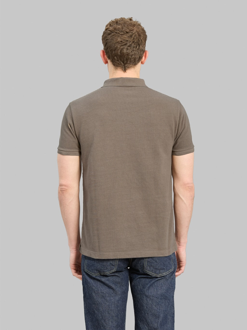 UES Polo Shirt Greige back look