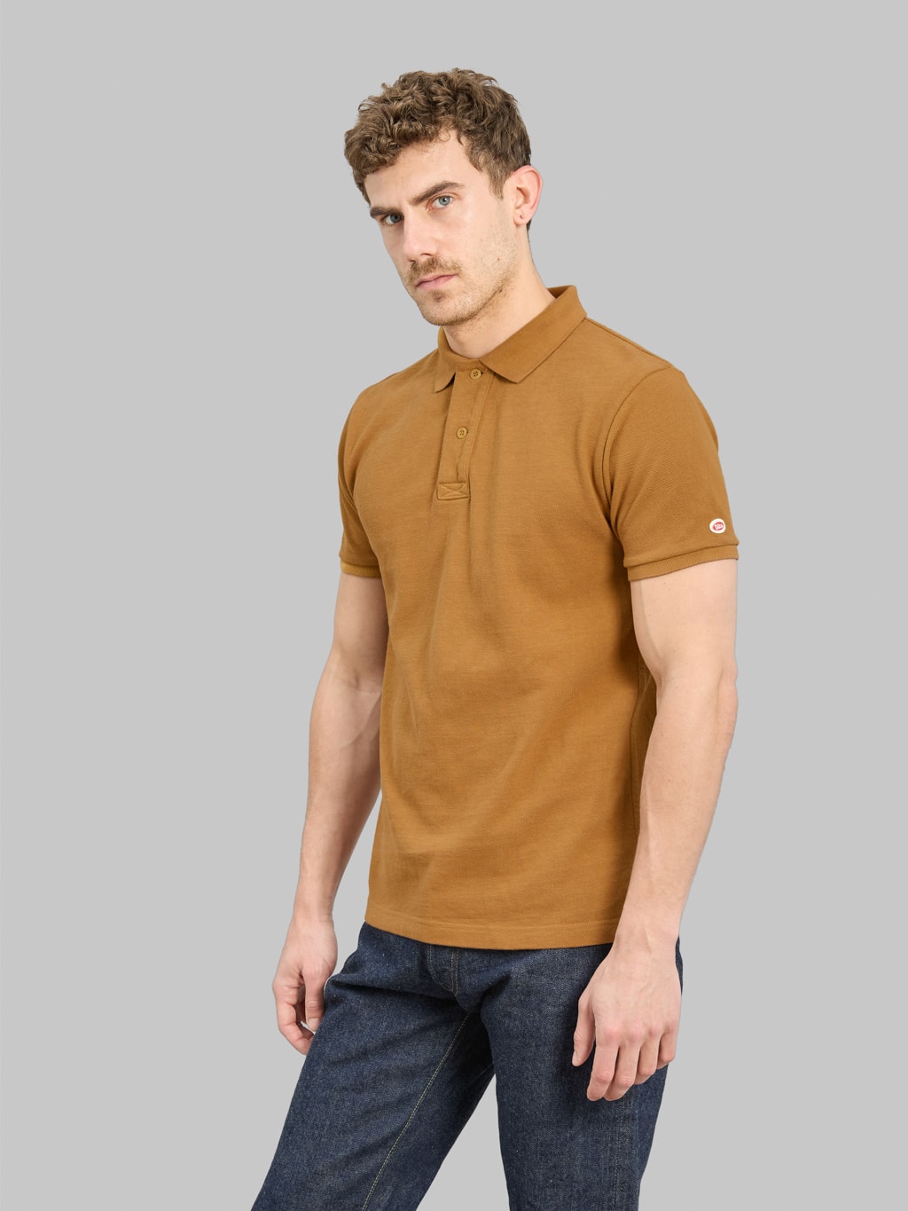 UES Polo Shirt Mustard styled