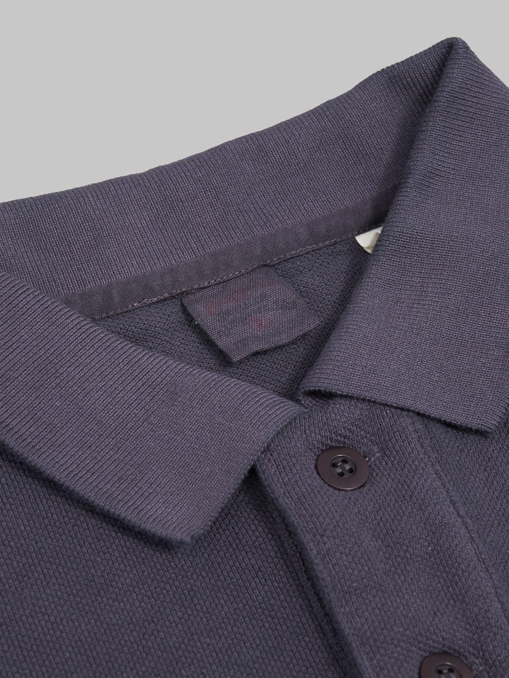 ues polo shirt navy weft collar texture