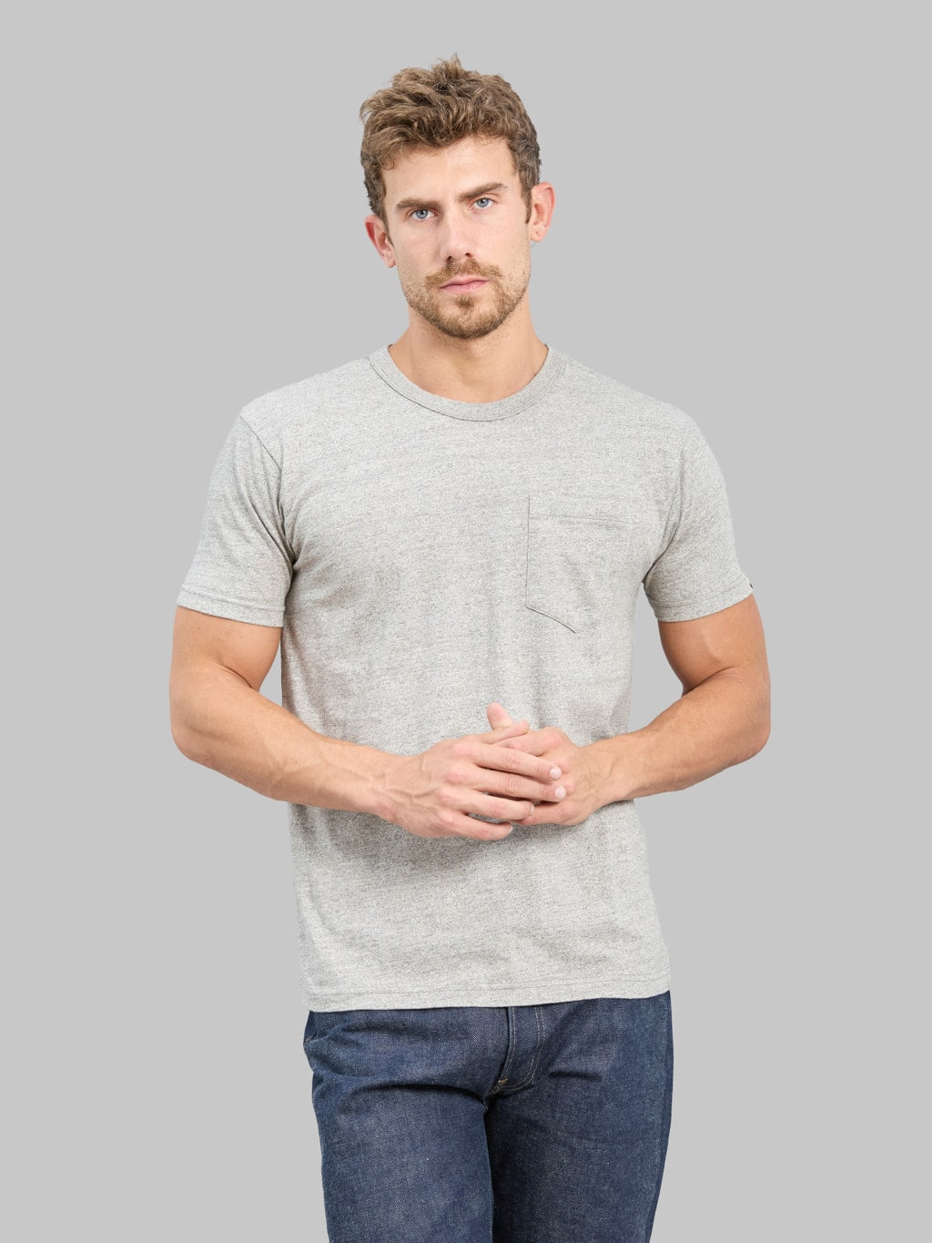 UES Ramayana Crew-Neck Pocket T-Shirt Grey