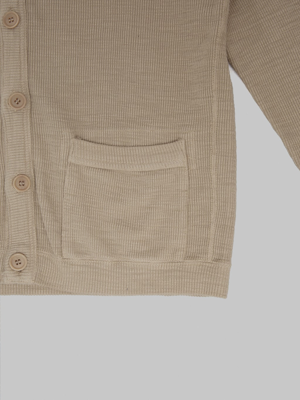 UES Single Rib Cardigan Beige