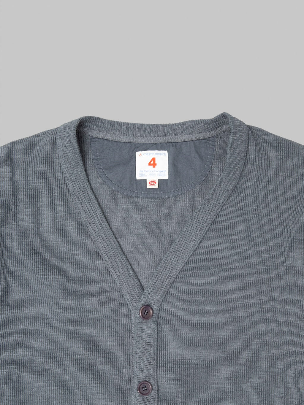 UES Single Rib Cardigan Grey tag