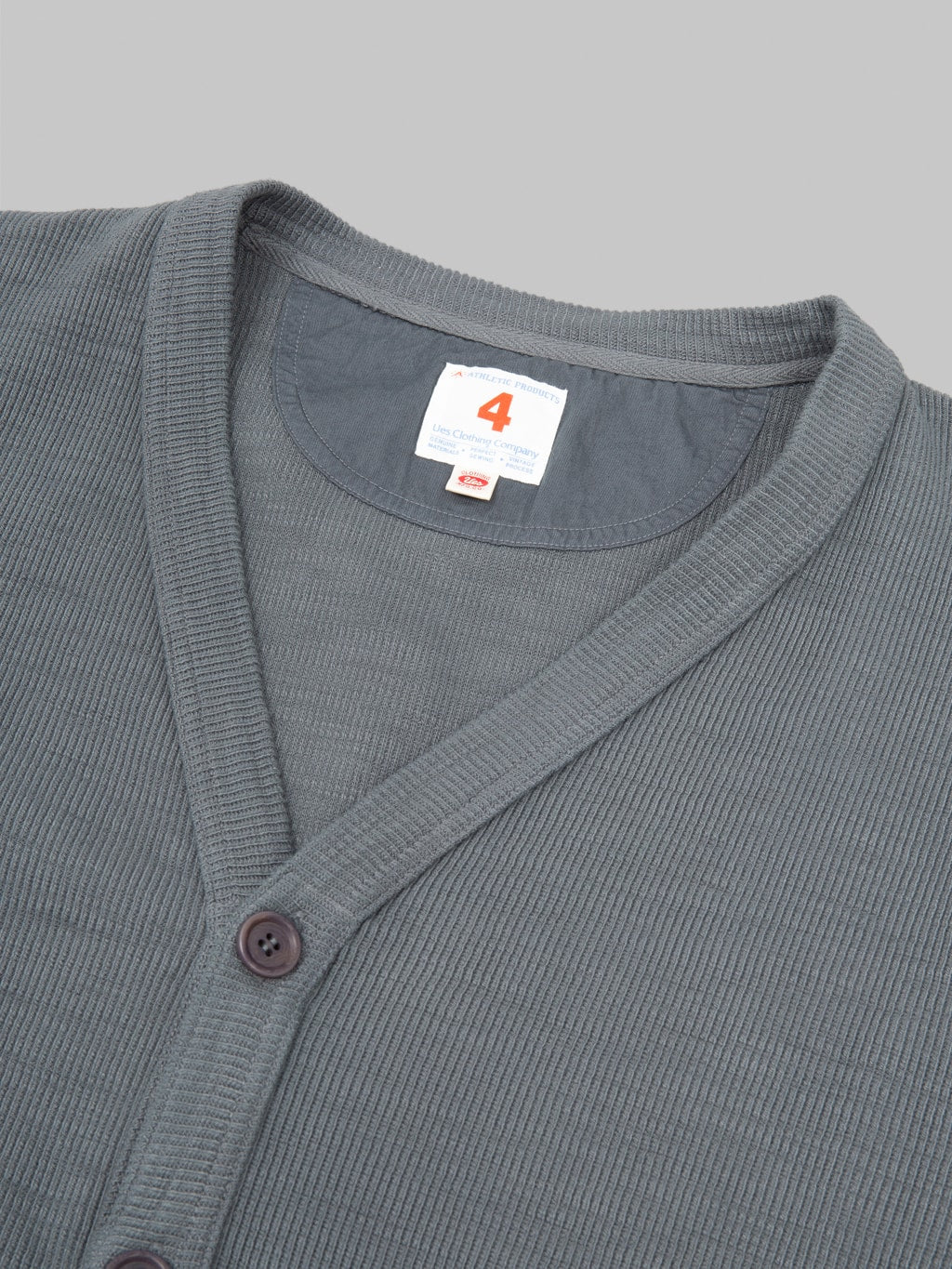 UES Single Rib Cardigan Grey collar