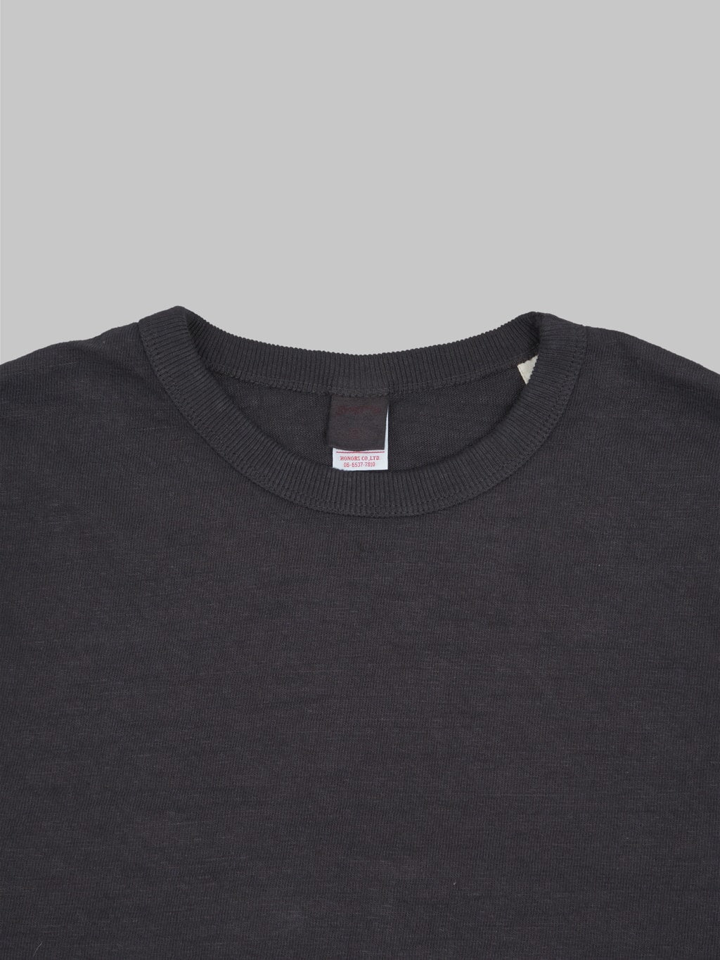 ues slub nep long sleeve tshirt black classic collar