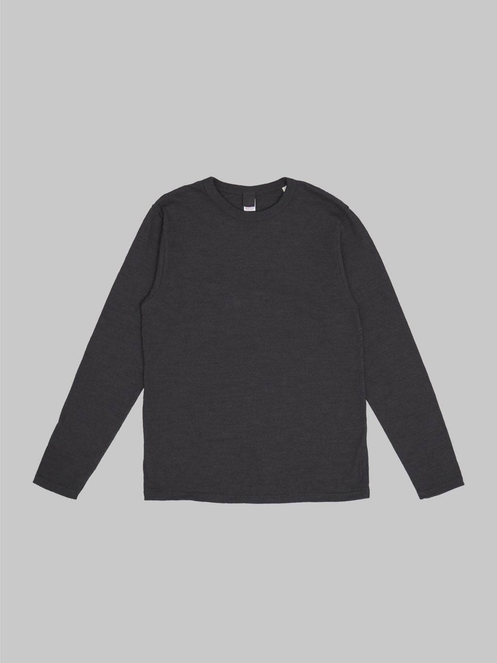 ues slub nep long sleeve tshirt black classic front