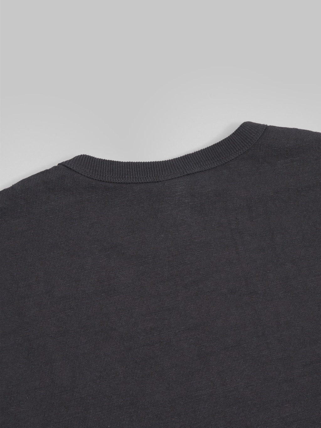 ues slub nep long sleeve tshirt black classic back collar