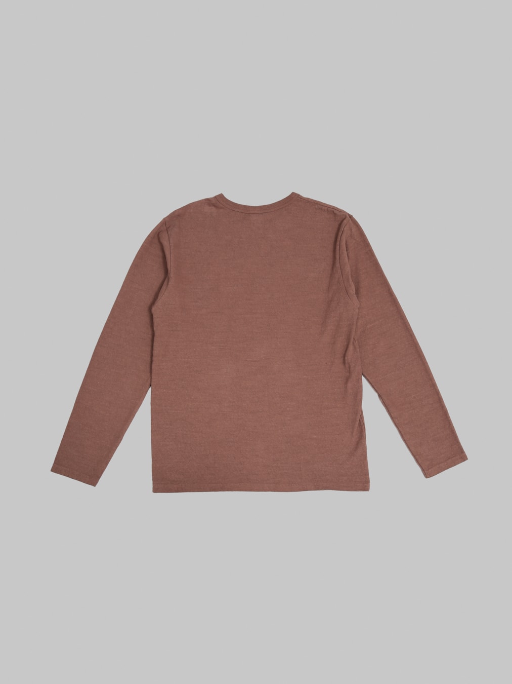 UES No.8 Slub Nep Long Sleeve T-Shirt Coffee