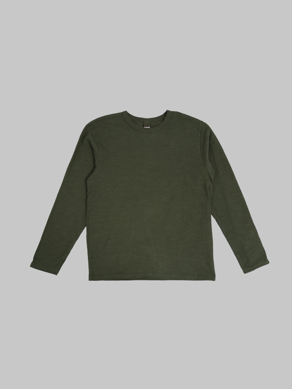 UES No.8 Slub Nep Long Sleeve T-Shirt Green