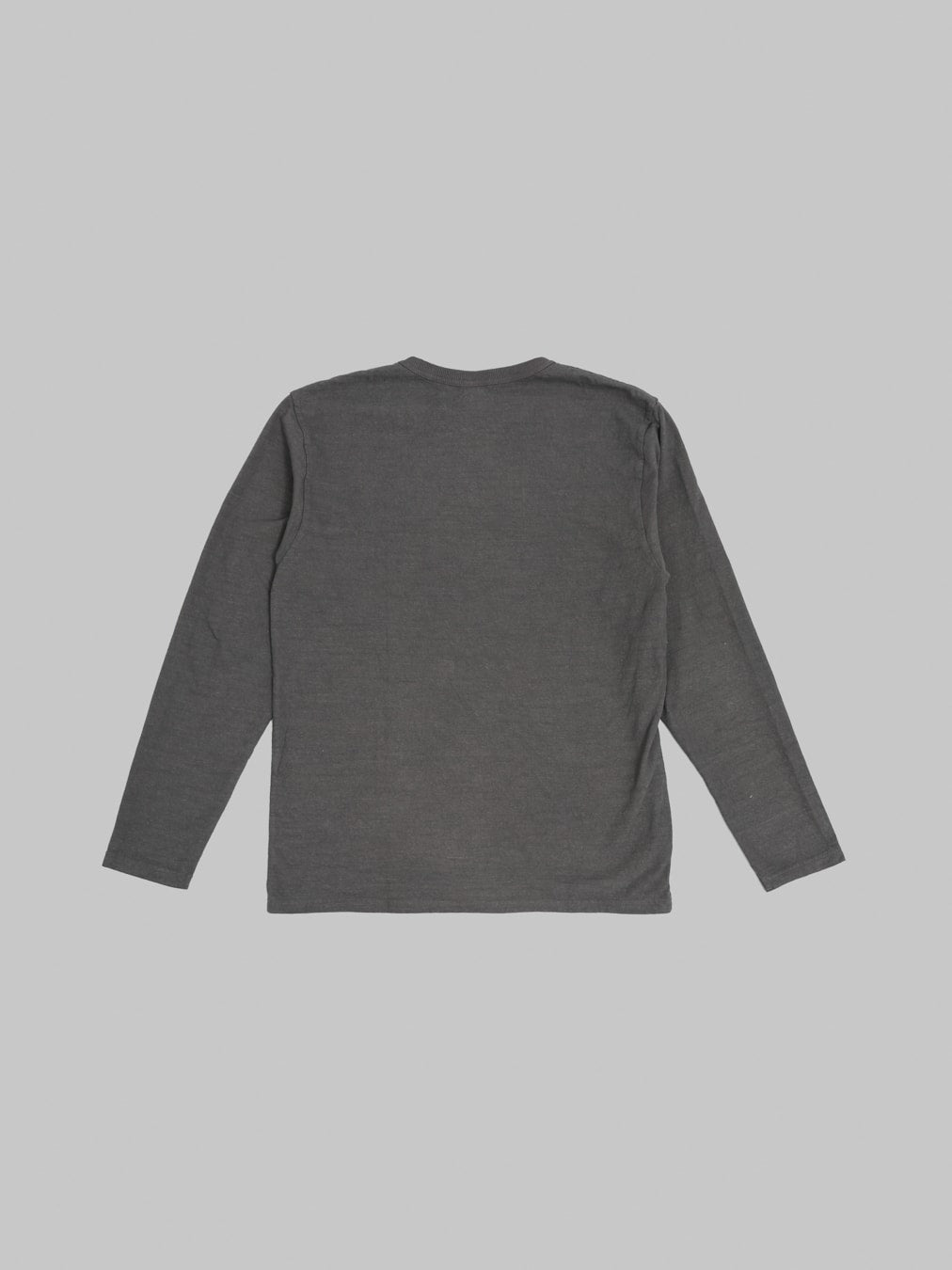 UES No.8 Slub Nep Long Sleeve T-Shirt Steel Grey