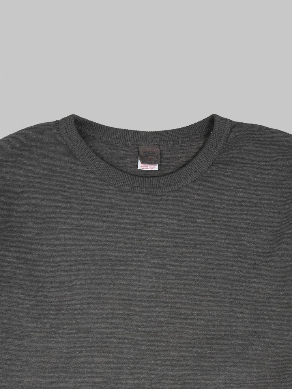 UES No.8 Slub Nep Long Sleeve T-Shirt Steel Grey