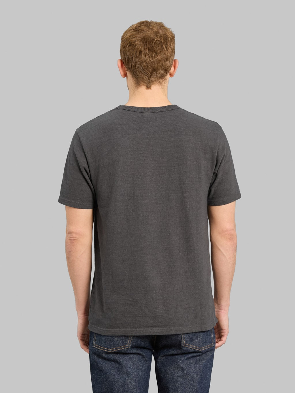 UES No.8 Slub Nep Short Sleeve T-Shirt Steel Grey