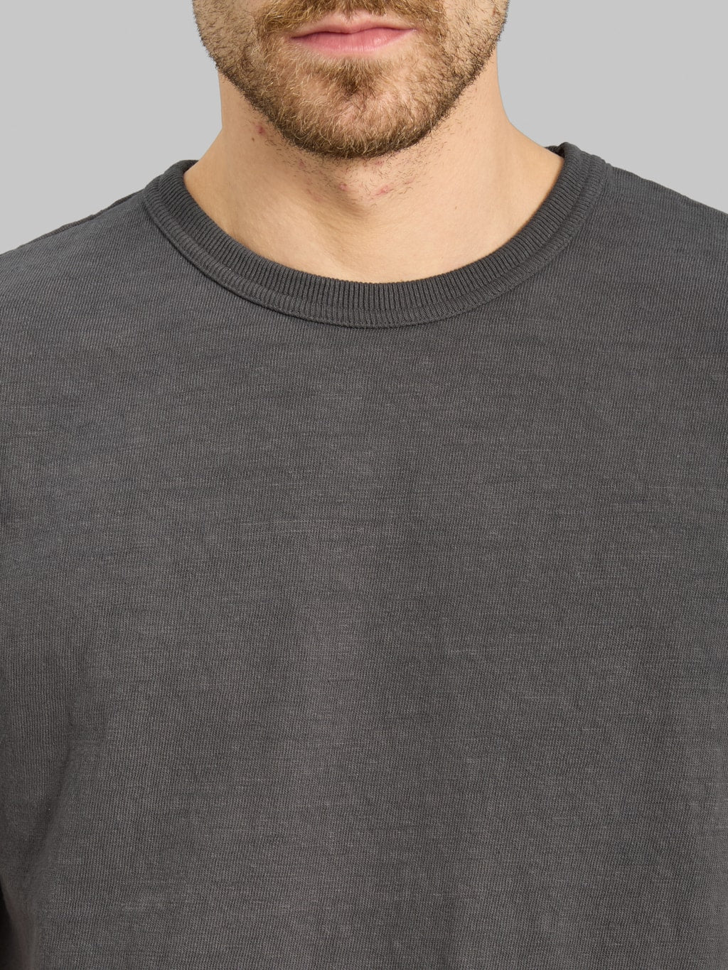 UES No.8 Slub Nep Short Sleeve T-Shirt Steel Grey