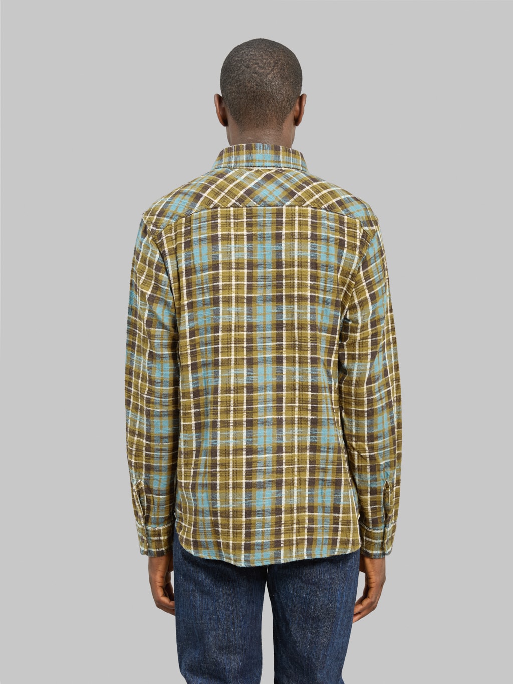 UES Slubby Flannel Shirt Mustard