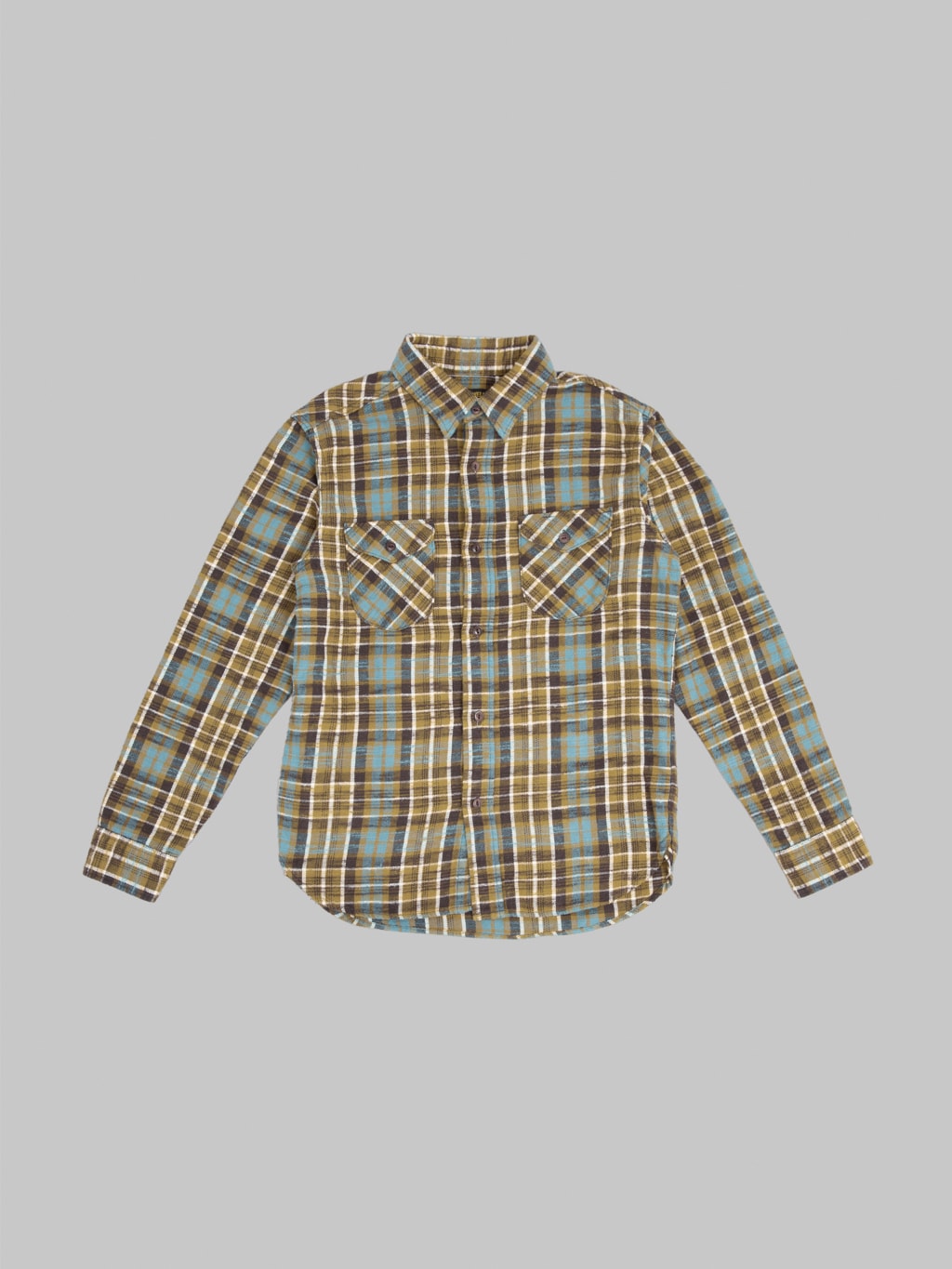 UES Slubby Flannel Shirt Mustard
