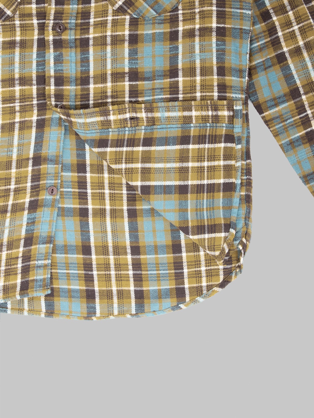 UES Slubby Flannel Shirt Mustard