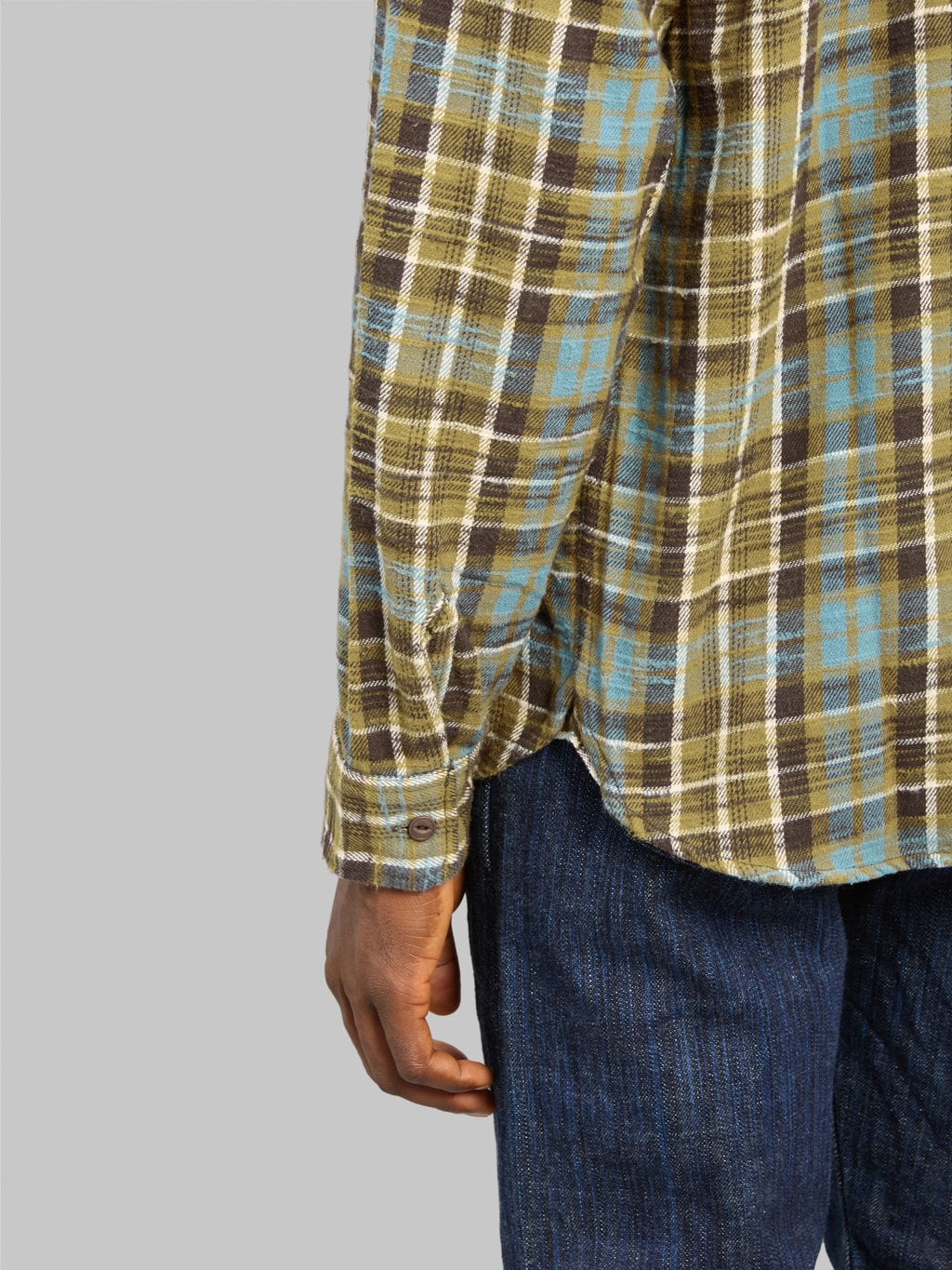 UES Slubby Flannel Shirt Mustard