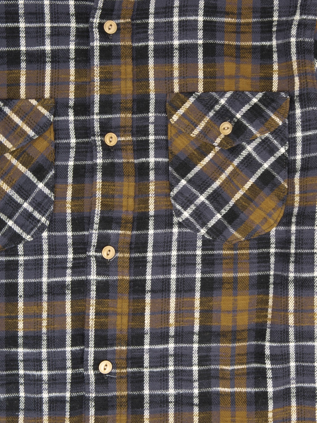 UES Slubby Flannel Shirt Purple buttons