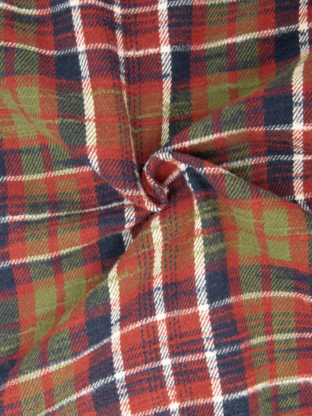 UES Slubby Flannel Shirt Red texture
