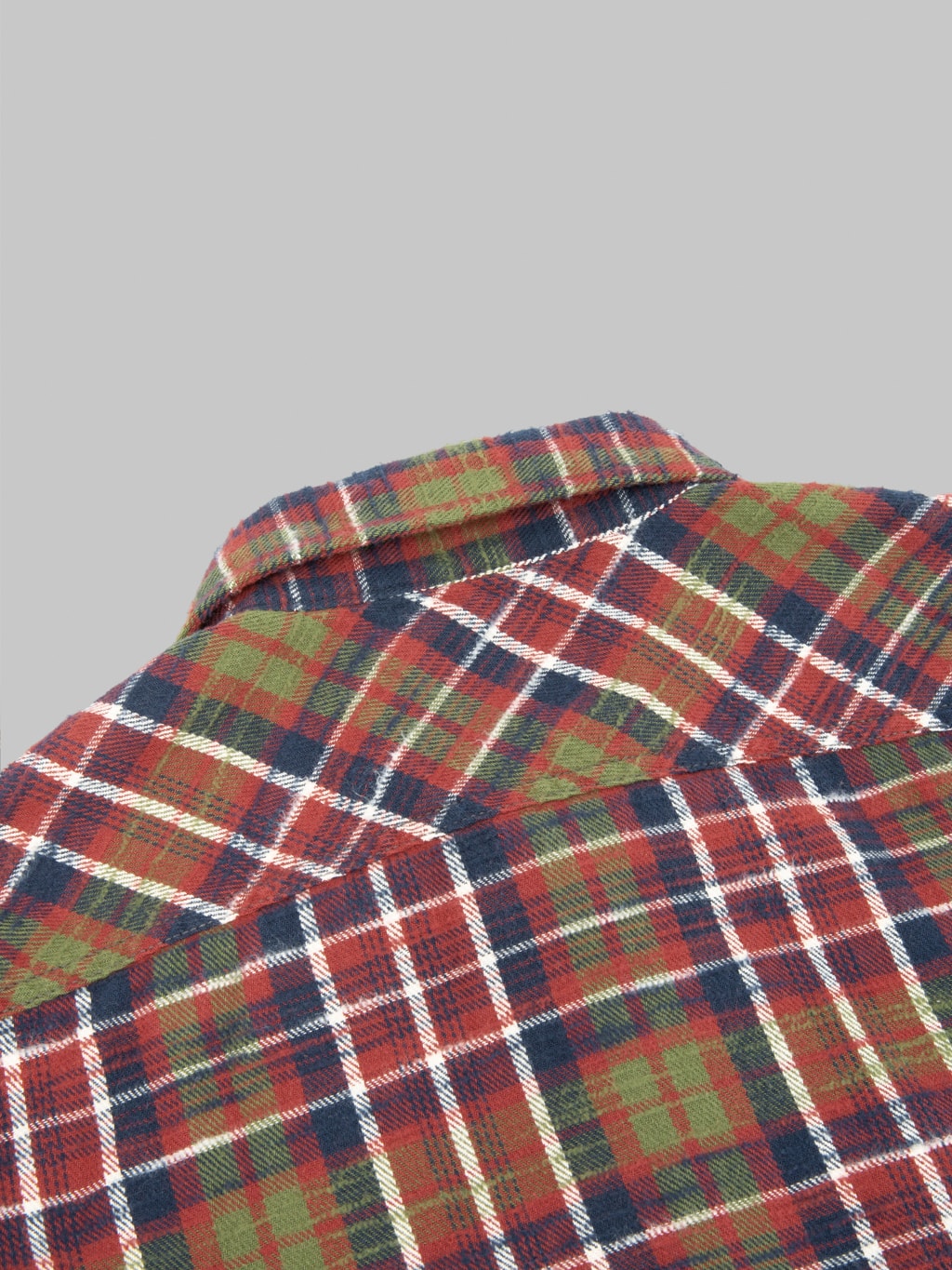 UES Slubby Flannel Shirt Red back collar