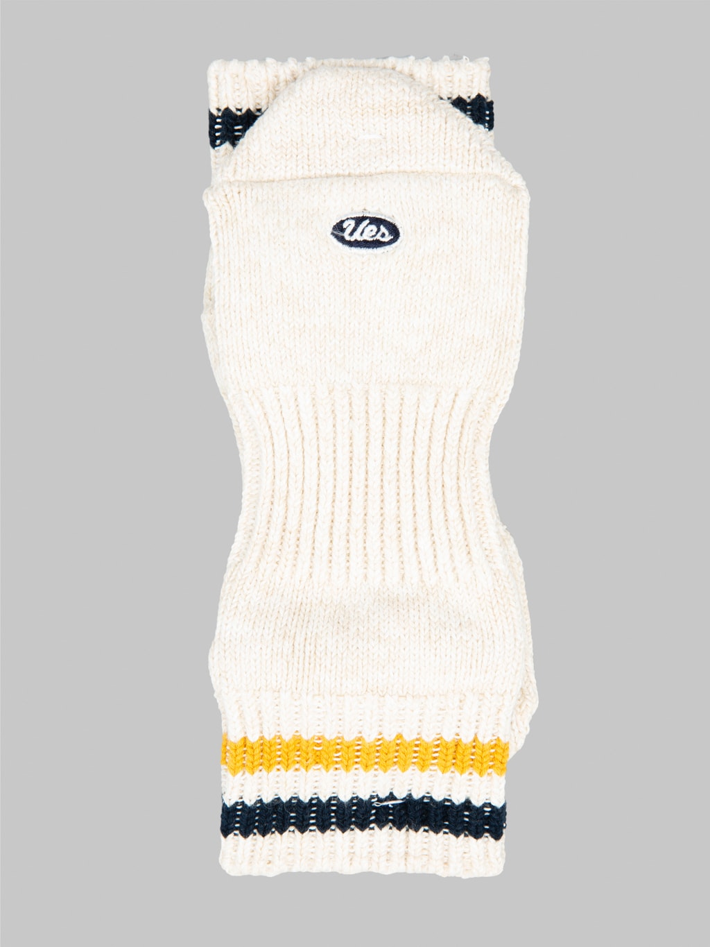 UES Sneakers Socks White & Yellow