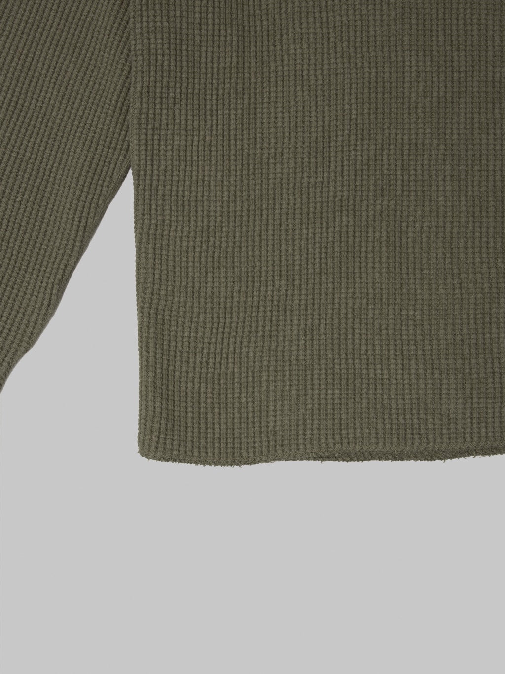 UES Thermal Big Waffle Henley T-Shirt Brown