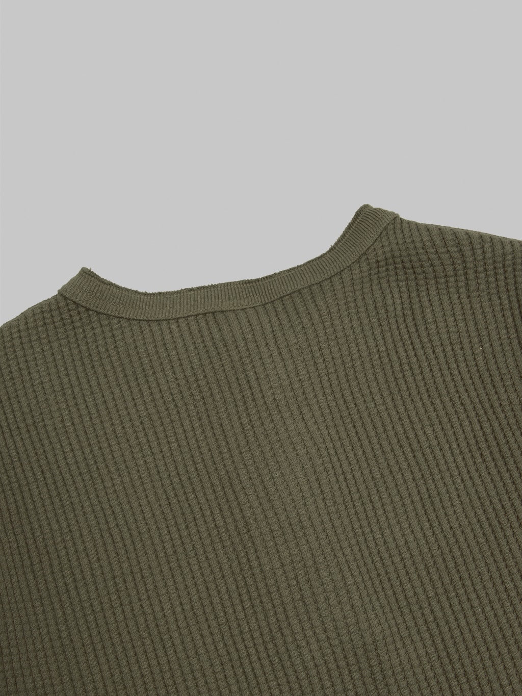 UES Thermal Big Waffle Henley T-Shirt Brown