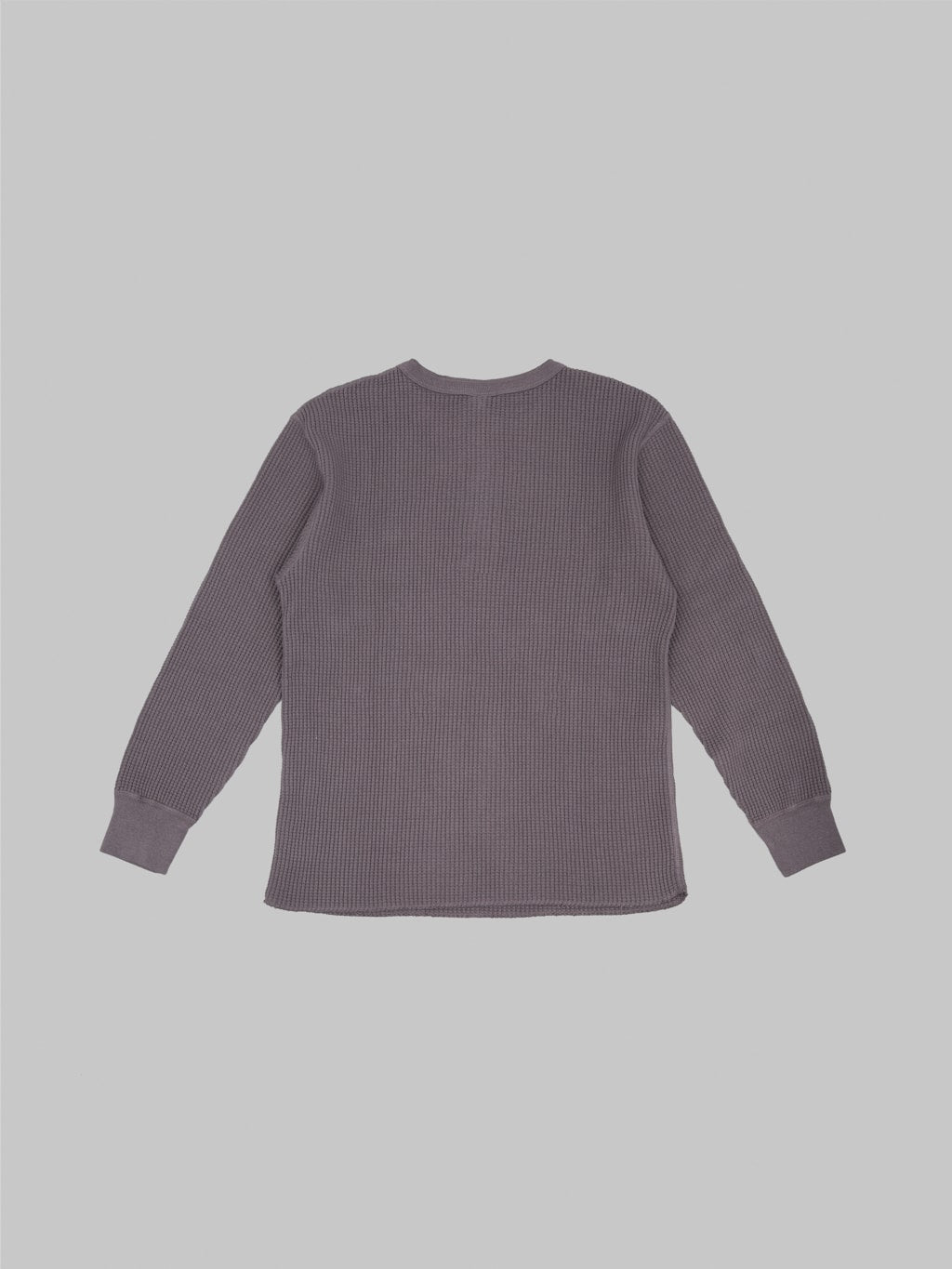 UES Thermal Big Waffle Henley T-Shirt Purple Navy