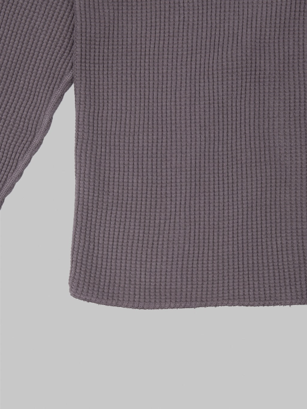 UES Thermal Big Waffle Henley T-Shirt Purple Navy