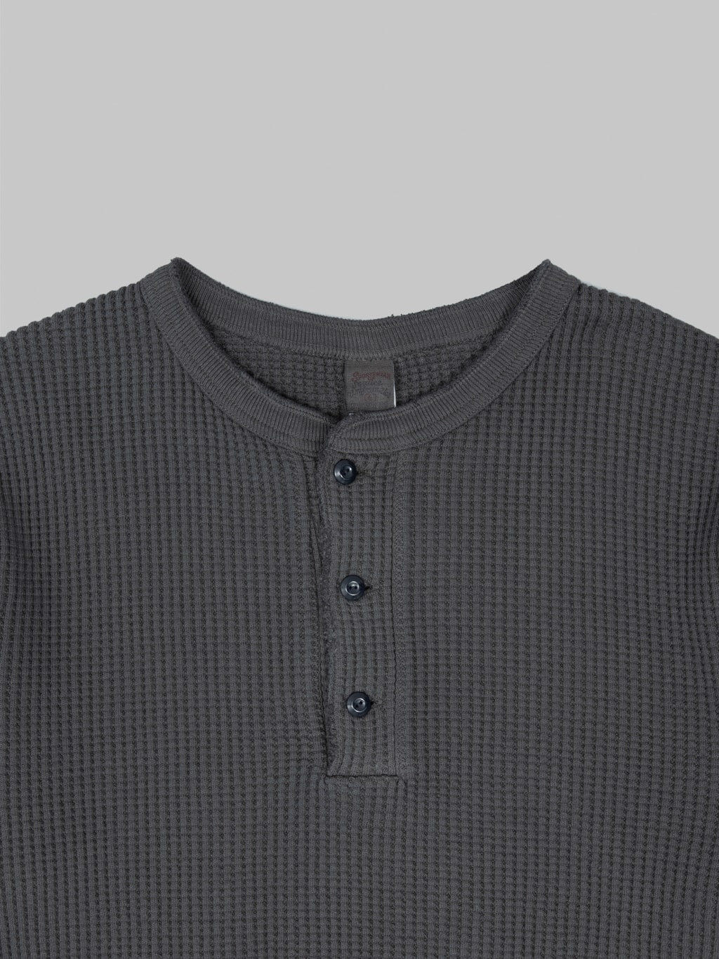 UES Thermal Big Waffle Henley T-Shirt Steel Grey