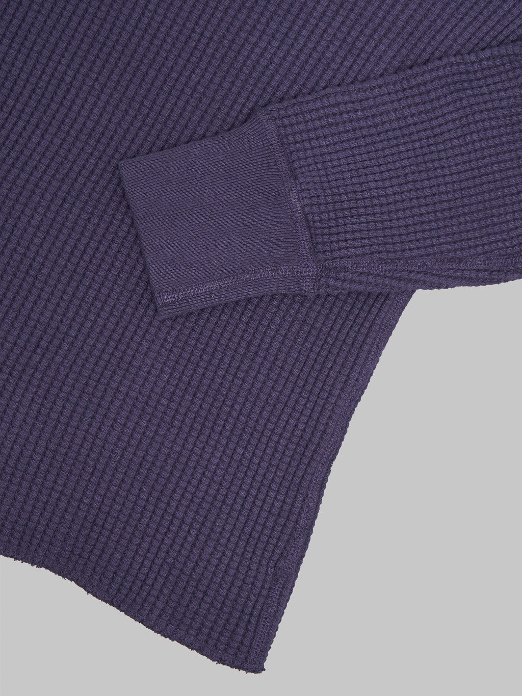 UES Thermal Big Waffle Tshirt Navy ribbed cuffs