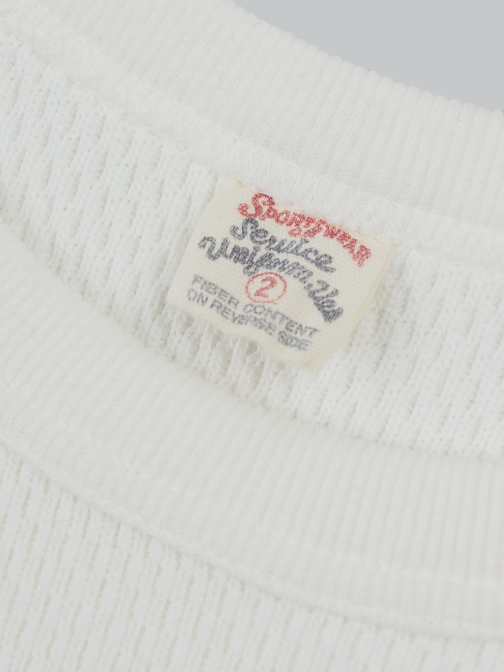UES Thermal Big Waffle Tshirt white brand label