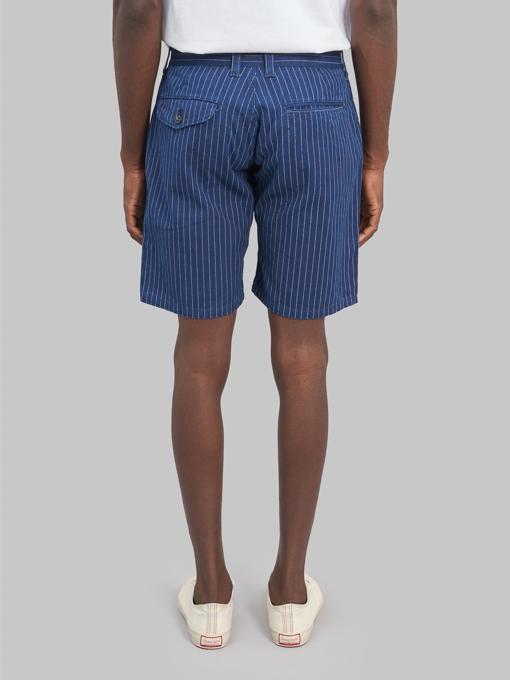 ues wabash indigo short pants back look