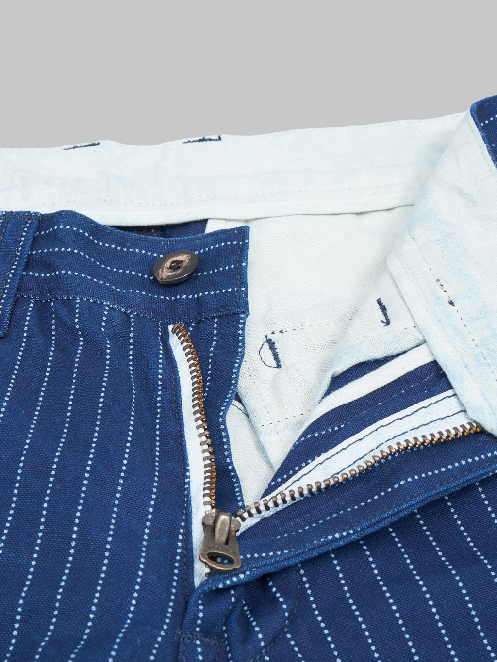 ues wabash indigo short pants zipper