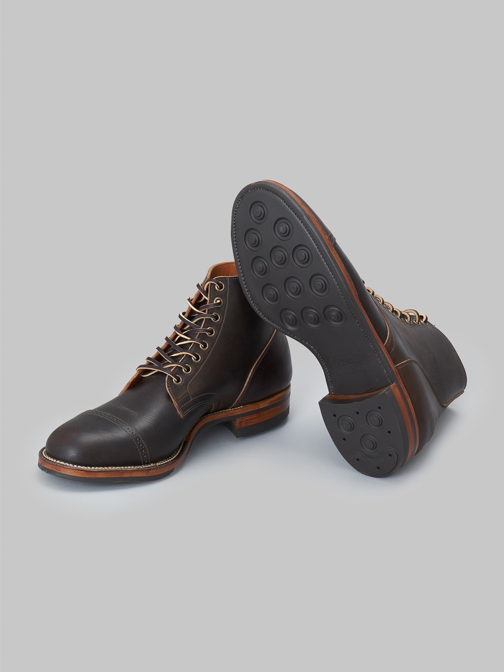 viberg service boot 2023 bct antique phoenix dark brown leather sole